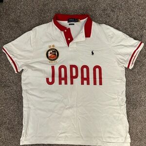 Polo by Ralph Lauren White Polo with Red Japan Details